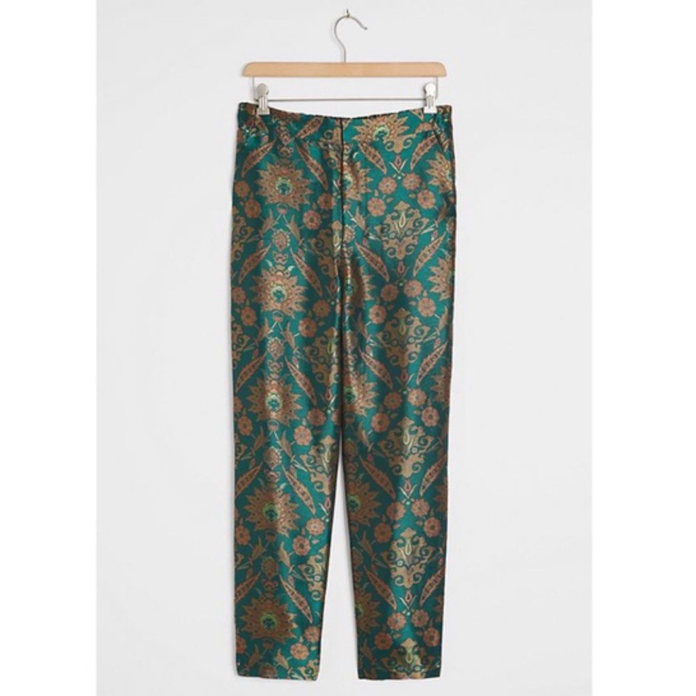 Anthropologie Maeve Melyssa Jacquard Trousers - M